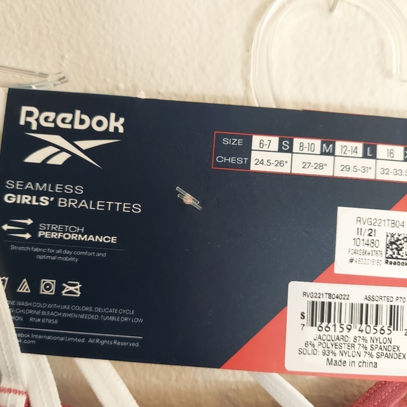 Reebok girls bralettes - Picture 7 of 7